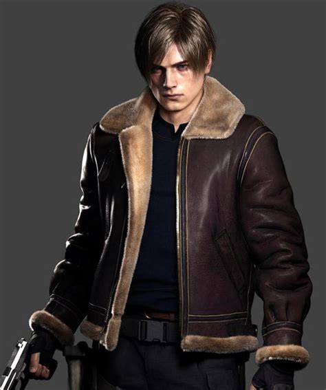 resident evil 4 leather bomber jacket